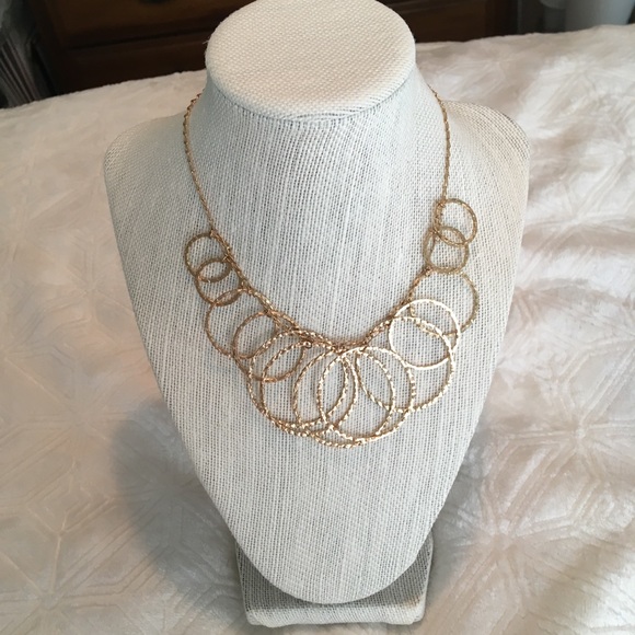 Express Jewelry - Express Gold Colored Circles Necklace